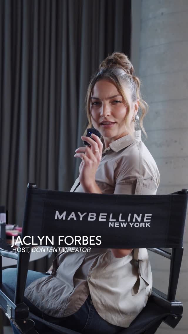 Instagram post by @jaclynforbes for Maybelline. Caption reads: adding the glam room to the pre-game rituals....