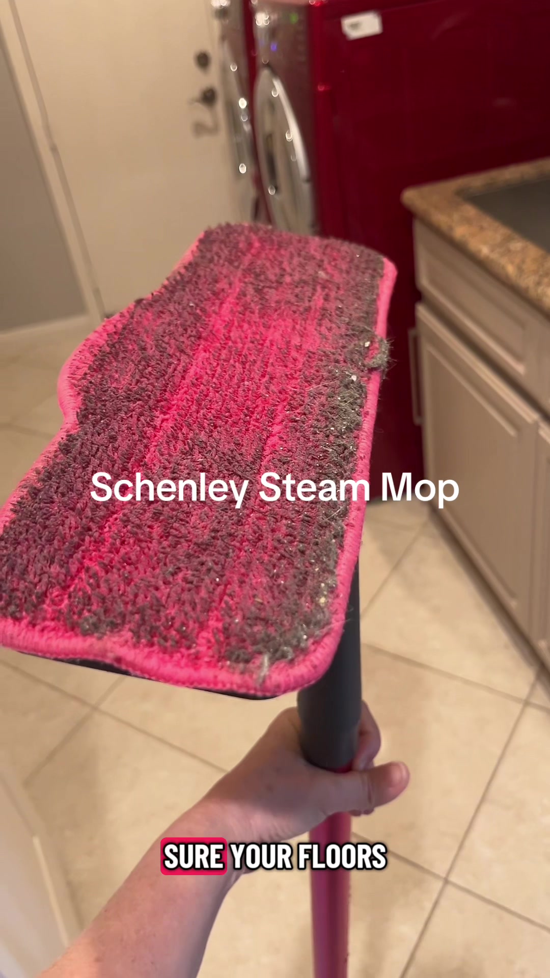TikTok post by @dawngregg1 for Schenley. Caption reads: Schenley 18-in-1 Steam Mop with Detachable [...].