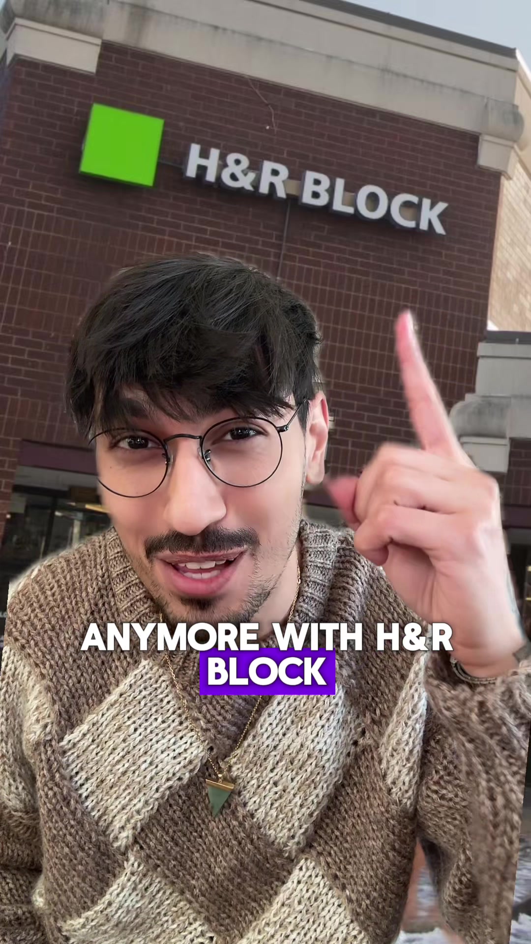 TikTok post by @avghans for H&R Block. Caption reads: Save time with @hrblock #HRBCreatorSuite.