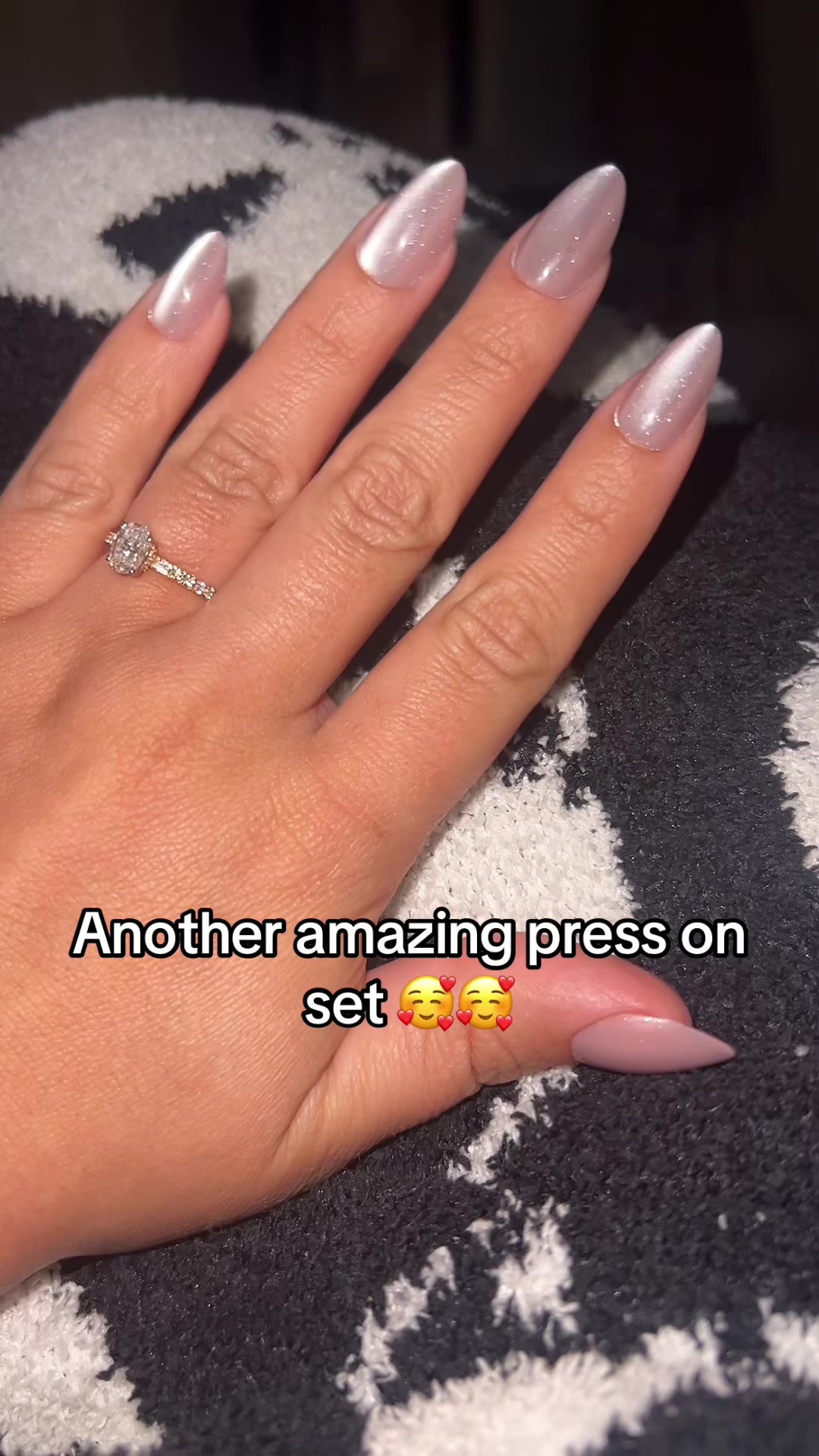 TikTok post by @kay.j7 for BTArtboxnails. Caption reads: @BTArtbox Press On @BTArtboxnails #nailinspo....