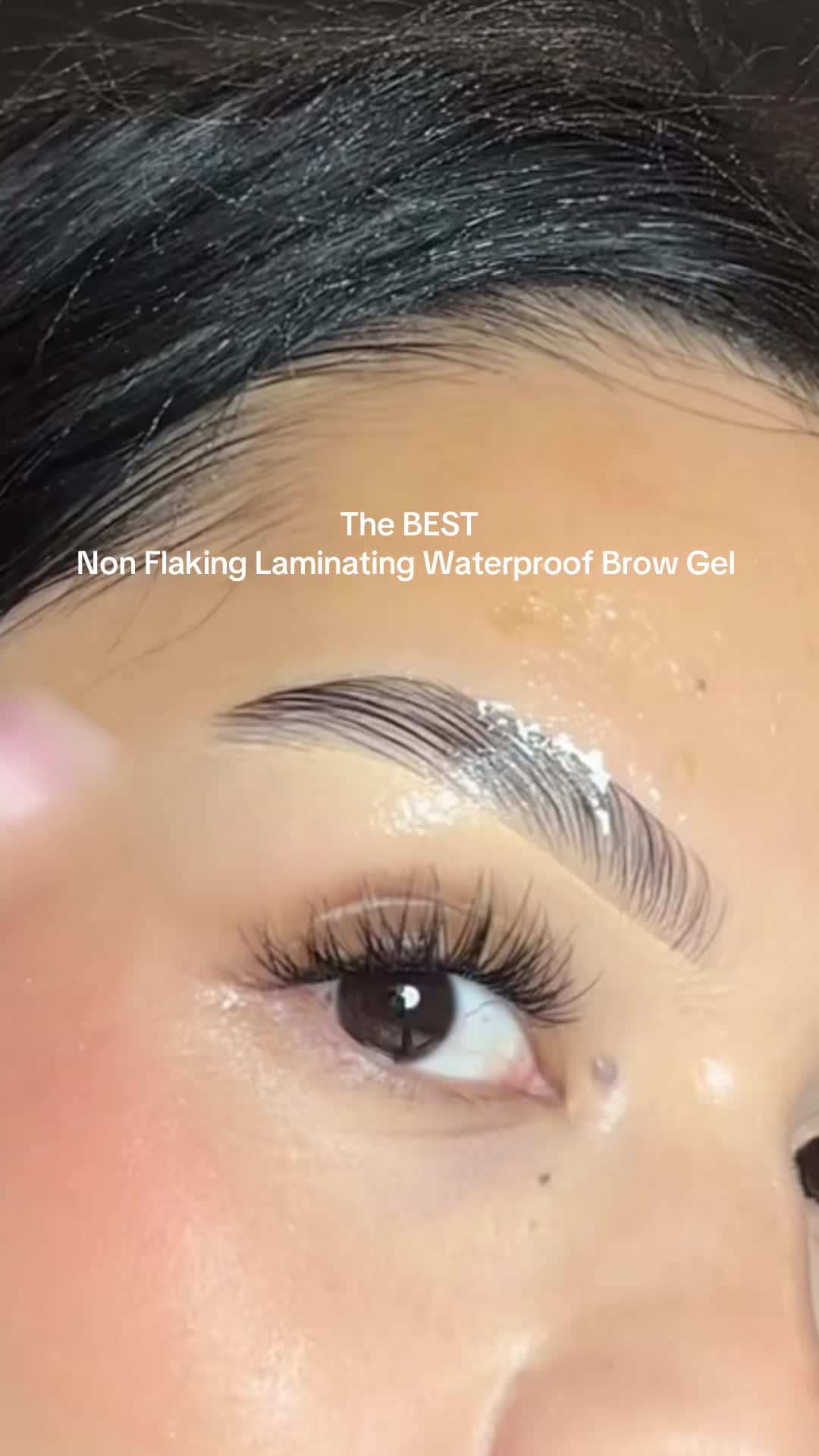 TikTok post by @delacruzmariely for HECI Beauty Makeup. Caption reads: [...] #waterproofmakeup||@HECI Beauty Makeup.