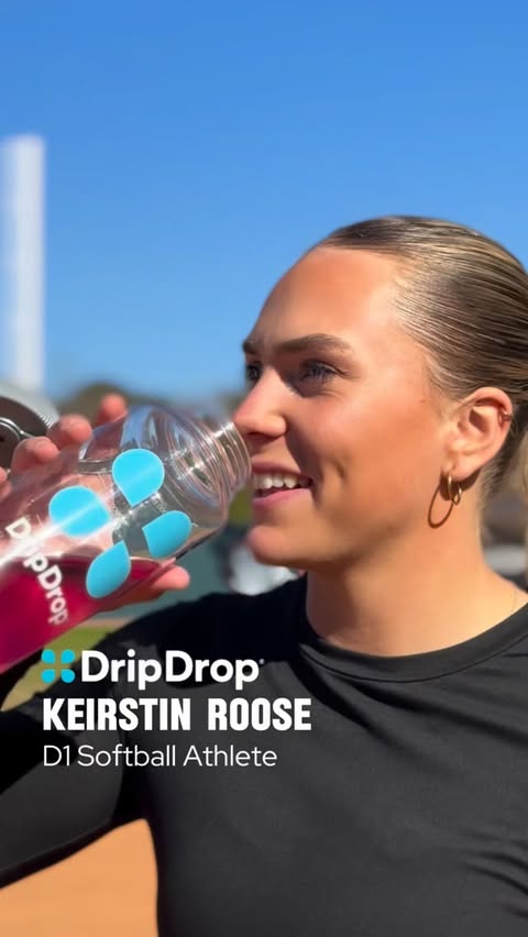 Instagram post by @keirstin.roose for DripDrop. Caption reads: [...] gets busy. Hydration locked with....