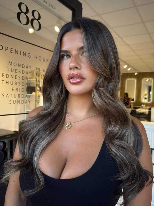 Instagram post by @alicesweeneyhair for LullaBellz. Caption reads: [...] day for my girl 🤎 

Using 20” 150g of....