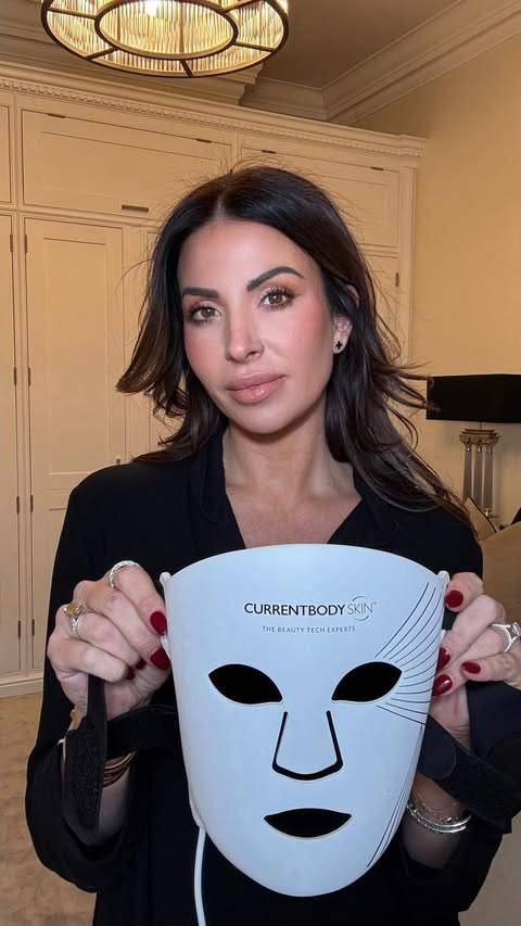 Instagram post by @carakilbey for currentbody. Caption reads: The most viral skincare product for a reason....