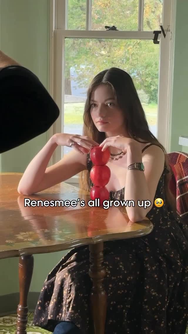 Instagram post by @twilight for Teen Vogue. Caption reads: Yes, we went to Bella Swan’s house with Renesmee....