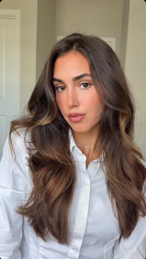 Instagram post by @emma_august_ for T3 Micro. Caption reads: Me 🤝🏼 @t3micro irons #modelhair #blowouthair....