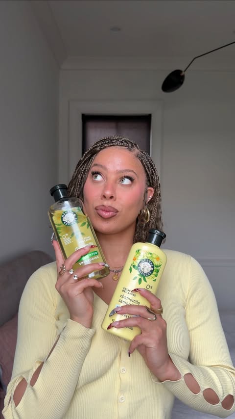 Instagram post by @goldynaps for Herbal Essences. Caption reads: If you know, you know… @herbalessences products....
