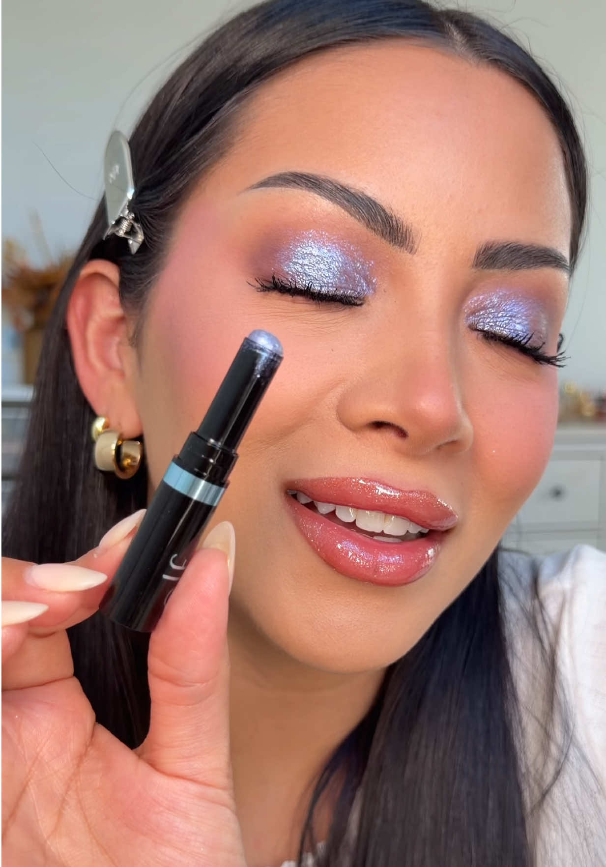 TikTok post by @glambervcruz for e.l.f. Cosmetics. Caption reads: [...] shade of these to cart 😍 @elfcosmetics....