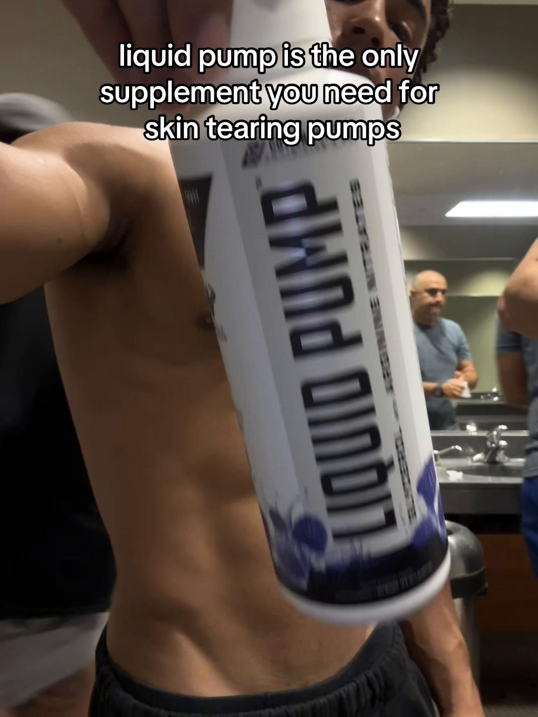 TikTok post by @mannyshreds for Cutler Nutrition. Caption reads: liquid pump back in stock! @Cutler Nutrition....