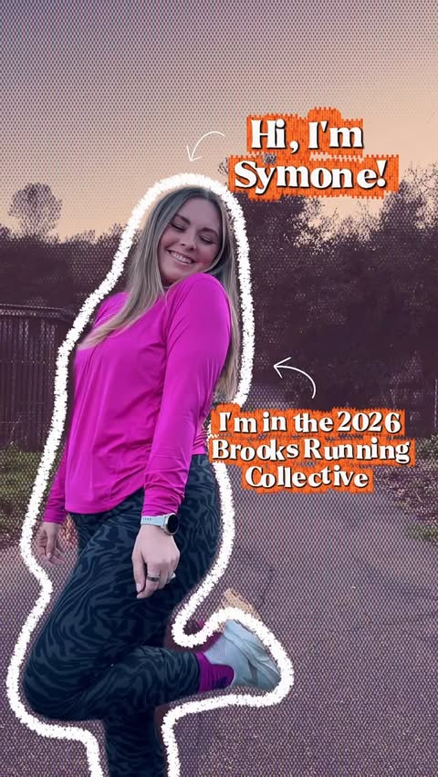 Instagram post by @symoneskinner for Brooks Running. Caption reads: Beyond grateful to be apart of the Brooks Running....