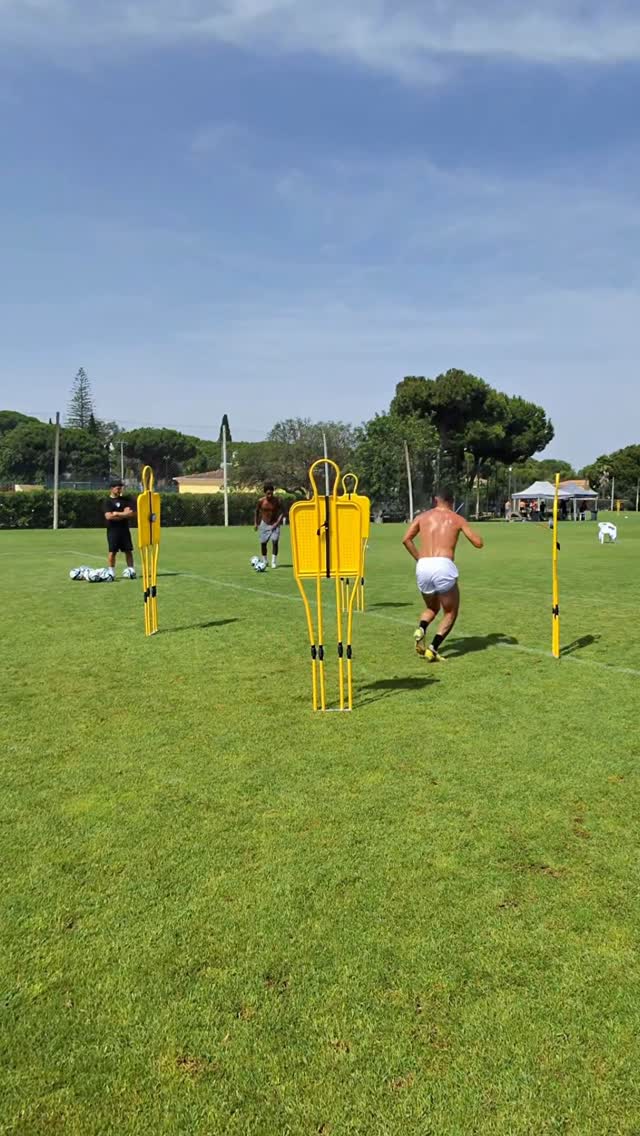 Instagram post by @julerson for BlazePod. Caption reads: A complete striker thinks fast, moves smart, and....