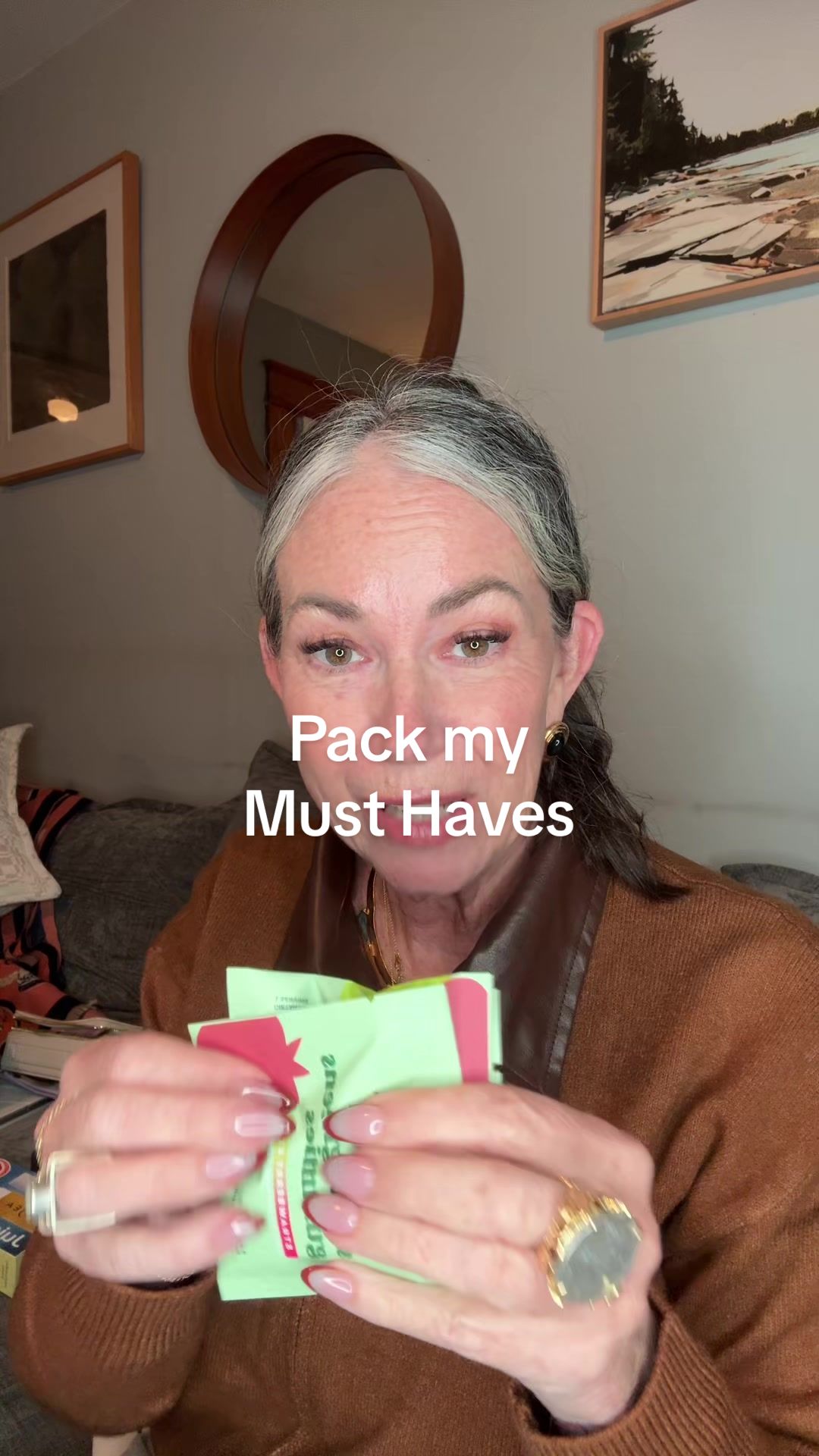 TikTok post by @aestheticaleestyled for Arrae. Caption reads: Pack my must haves when I travel  @Arrae @Bloom....