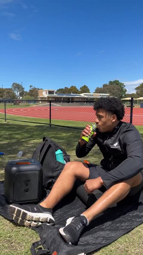 Instagram post by @taylebwillis for Gatorade. Caption reads: over and over again 🔋😤 

 #track #ad.