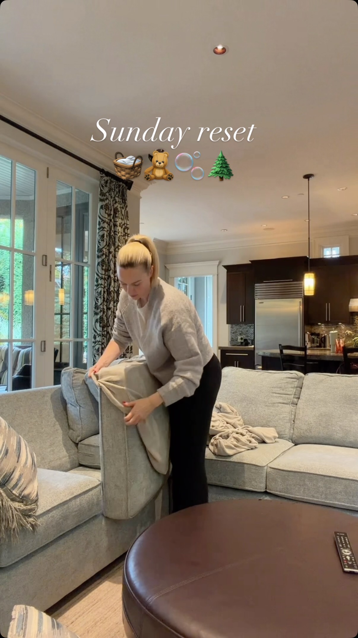 Instagram post by @emilymagowan for Nolan Interior. Caption reads: Sunday resets feel so good with @nolan_interior....