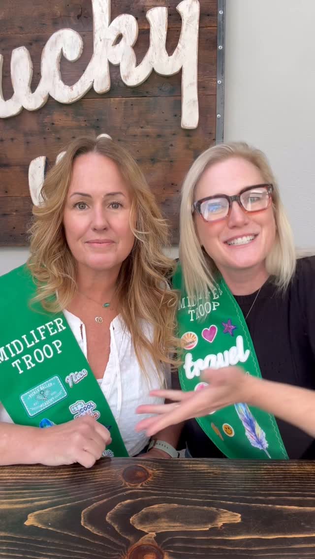 Instagram post by @midlifers_ for Poise. Caption reads: What scouting-style patch could you earn as a....