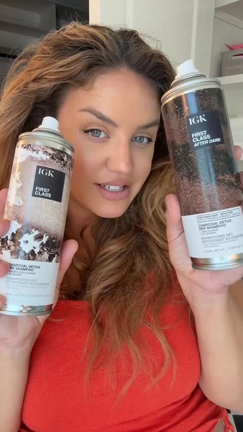Instagram post by @lorenrosko for IGK Hair. Caption reads: [...] for extending between washes 💅🏼 @igkhair....