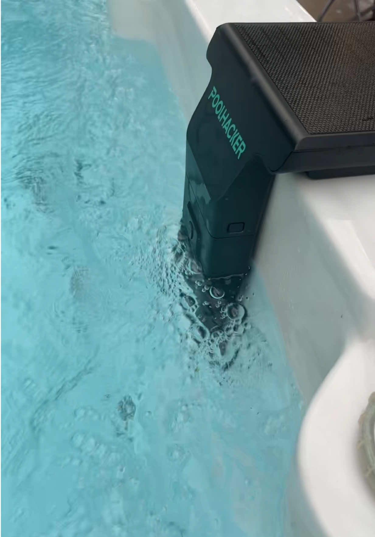 TikTok post by @tlb5219 for Poolhacker. Caption reads: Your pool into a light show with this poolhacker....