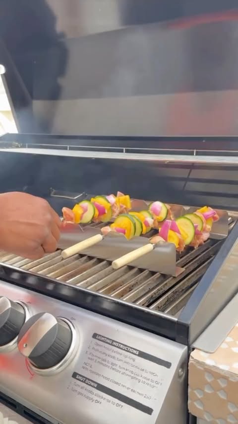 Instagram post by @ourcountrycoastalhome for Temu. Caption reads: TEMU BBQ ESSENTIALS 💙🧑‍🍳

Got some very [...].