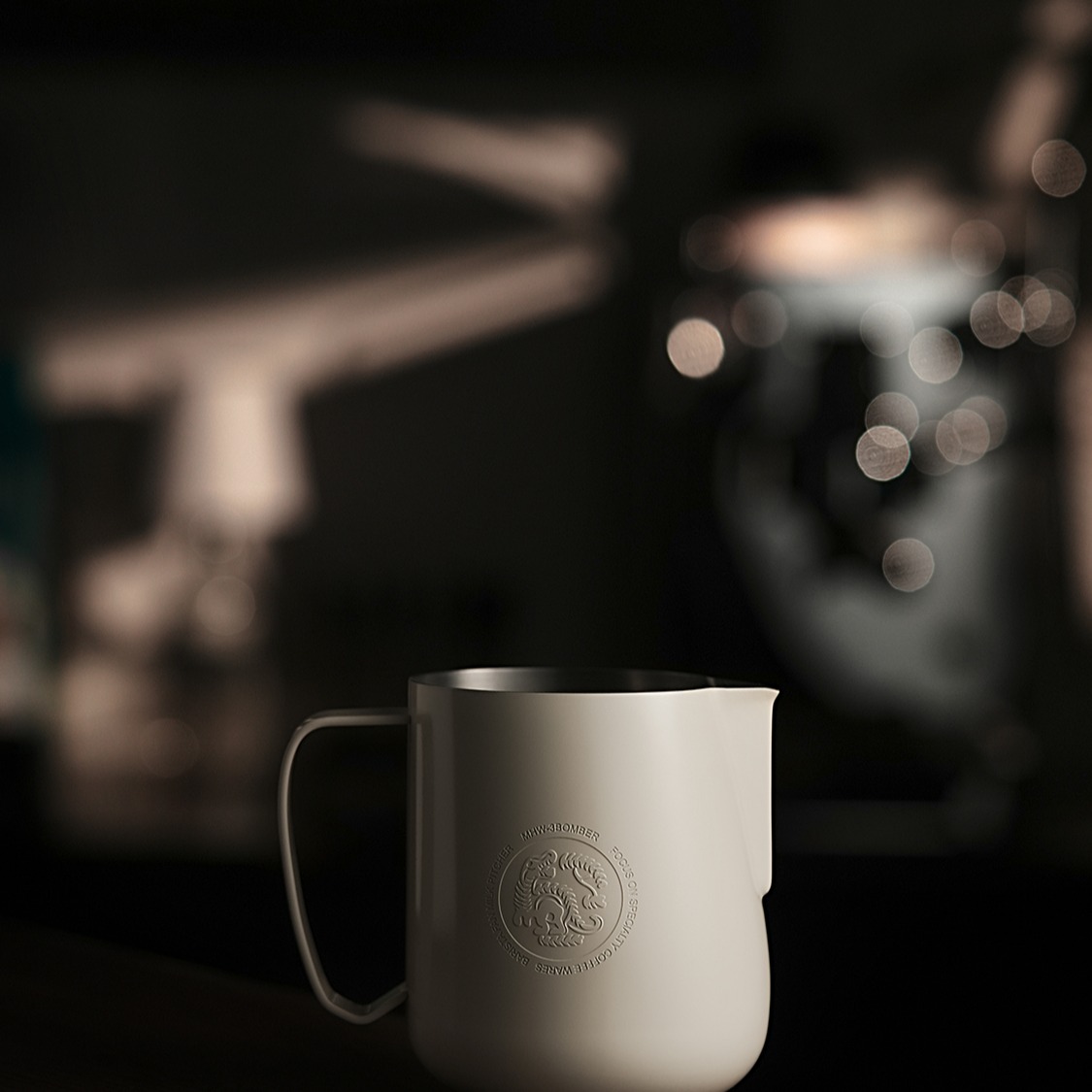 Instagram post by @barista_fan for Mhw3bomber. Caption reads: ✨ New Latte Art Pitcher ✨
Designed in....