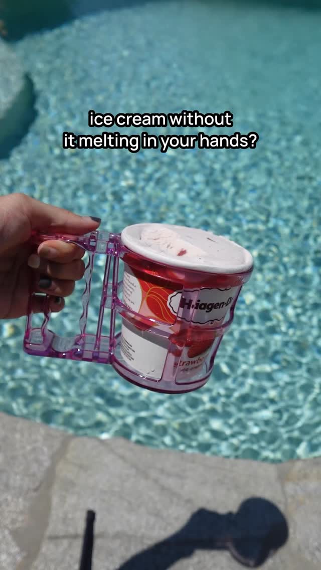 Instagram post by @womp3d for Thingiverse. Caption reads: never deal with sticky ice cream hands again....