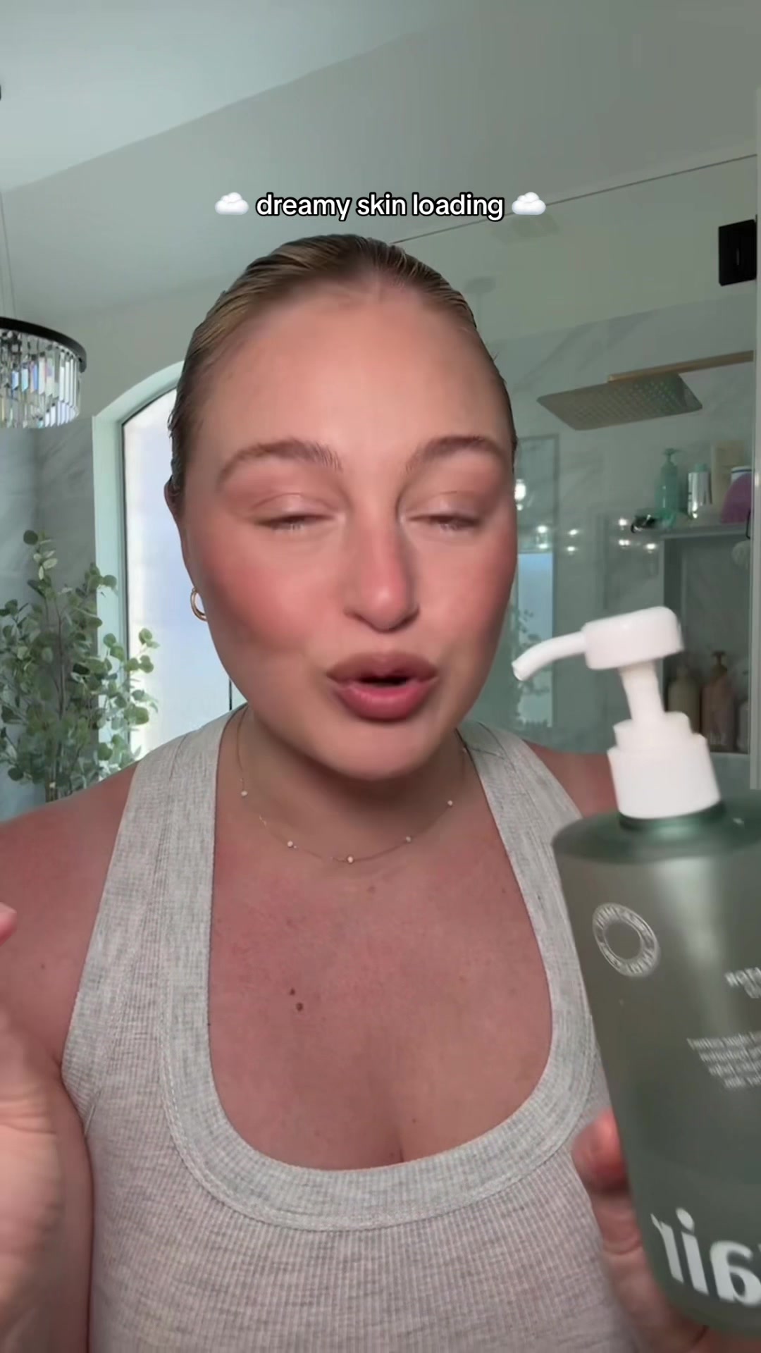 TikTok post by @iskra for Saltair. Caption reads: [...] glowing like never before? ✨ @Saltair Body....