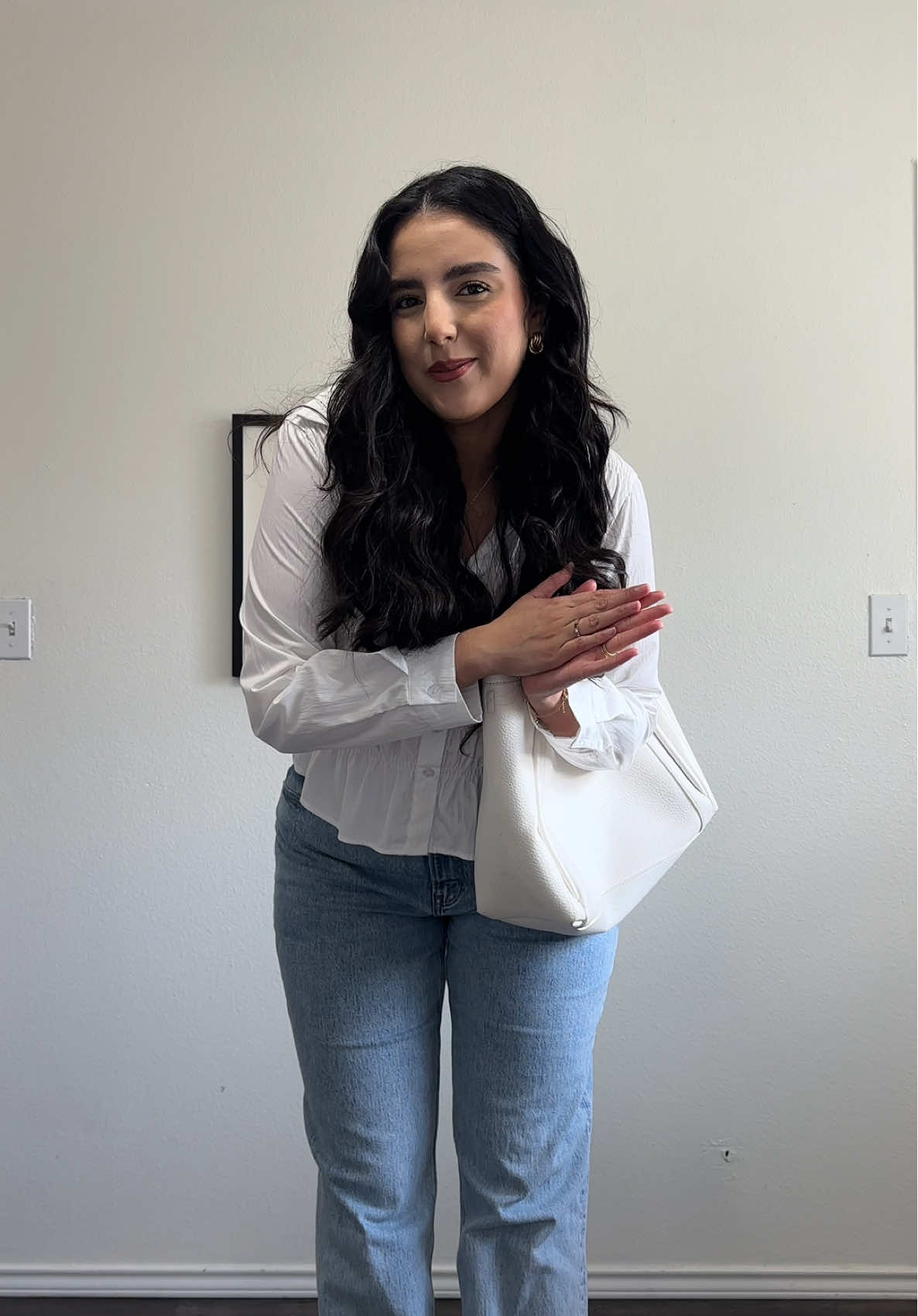 TikTok post by @mikaylabreann for NEWBELLA. Caption reads: [...] @Olive & Piper @HEAVEN MAYHEM @Coach....