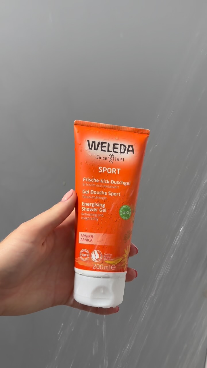 Instagram post by @teyah.goldie for Weleda. Caption reads: Weleda Arnica is an absolute essential for me,....