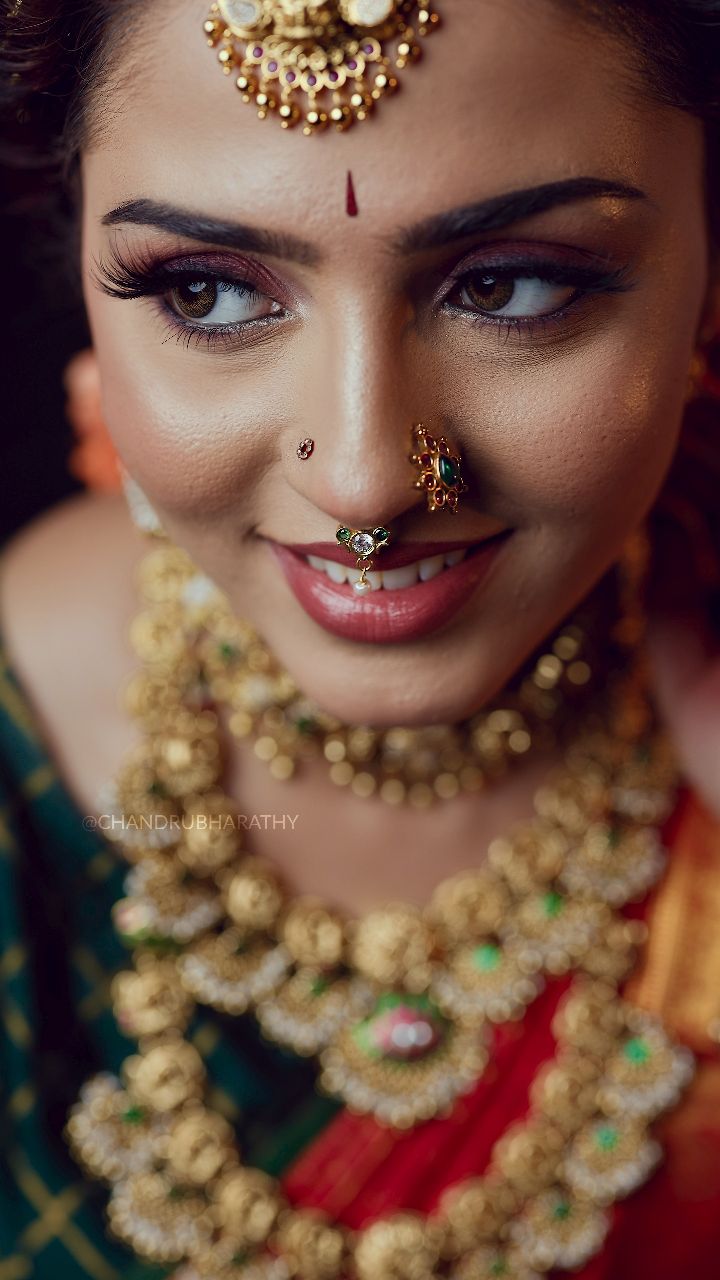 Instagram post by @chandrubharathy for Canon Italia. Caption reads: ✨ South Indian Bridal Glow – For the Bride Who....