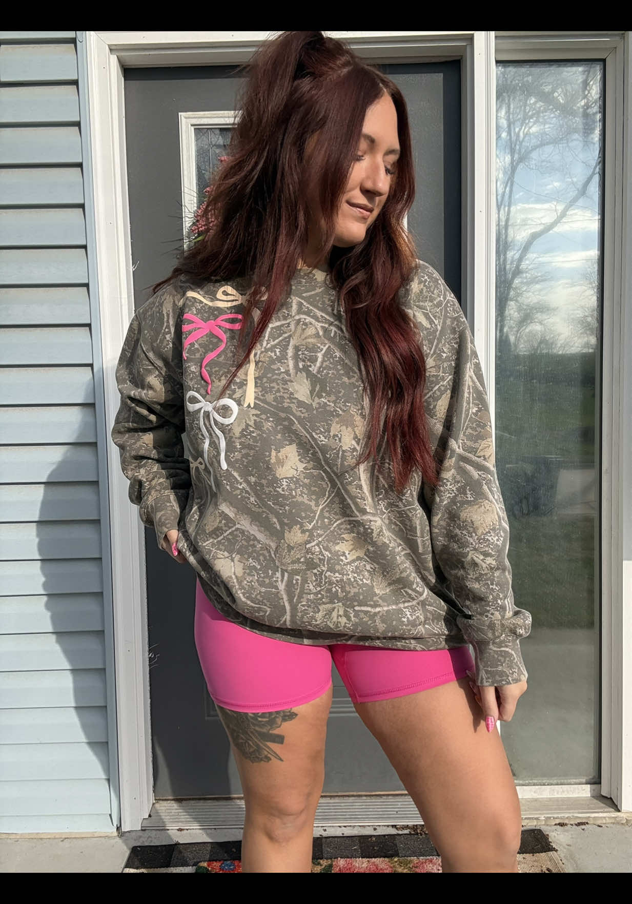 TikTok post by @karaad for United Monograms. Caption reads: Wearing a 2x, my true size is L💖 @United....