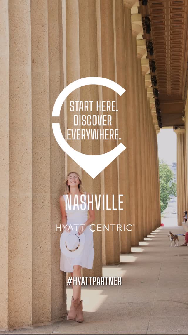 Instagram post by @solowithsav for Hyatt Centric. Caption reads: [...] amazing solo trip to Nashville with....