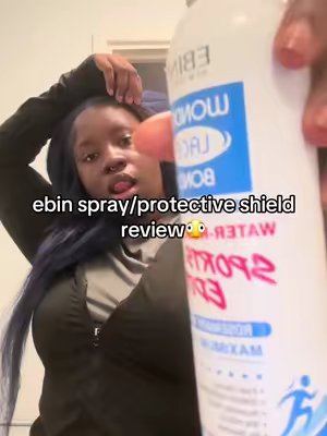 TikTok post by @f4th1ar0mani for EBIN NEW YORK. Caption reads: review for the @EBIN NEW YORK sports hold....