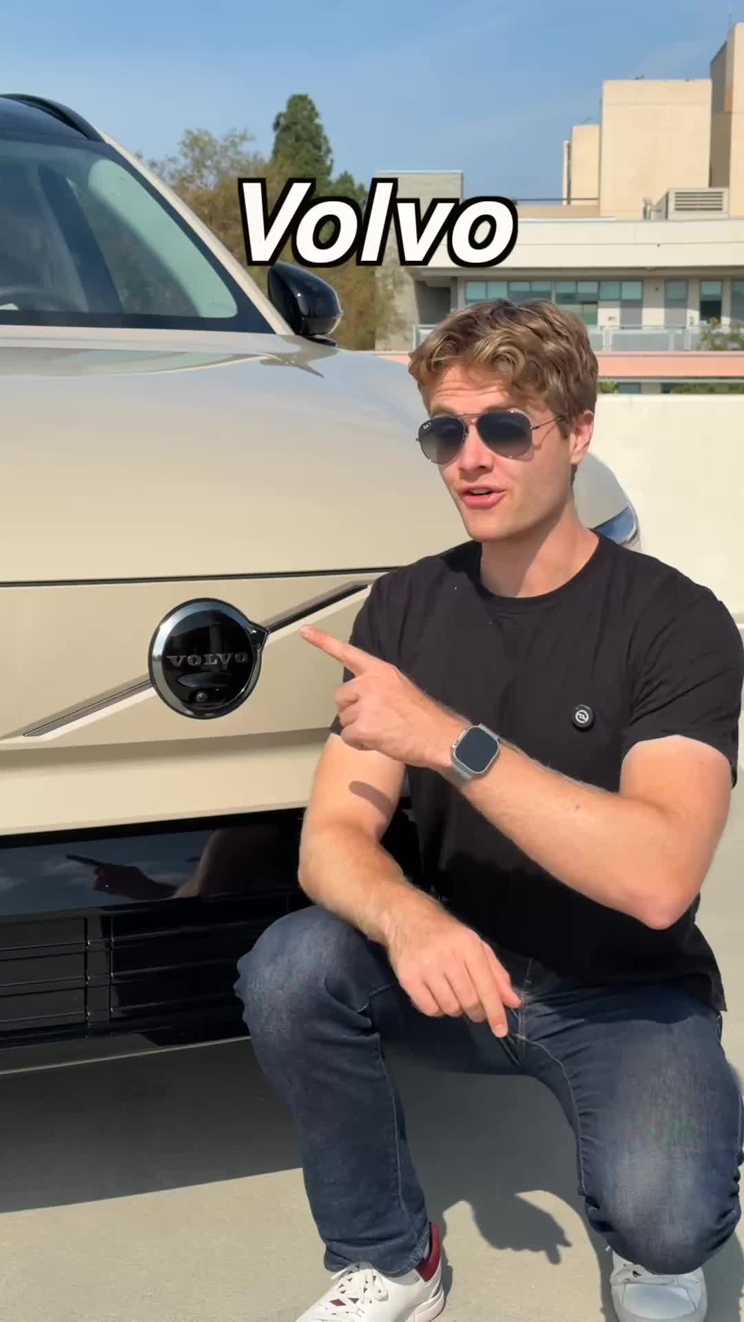 TikTok post by @drakemoschkau for Volvo Cars. Caption reads: @Volvo Car USA explained! #volvo....