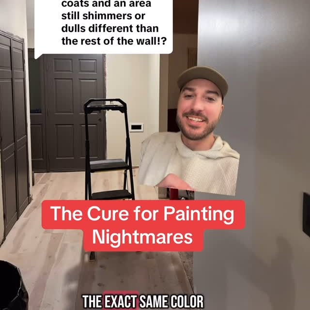 Instagram post by @remodel_school for Samplize. Caption reads: To answer the question on the shimmering paint:....