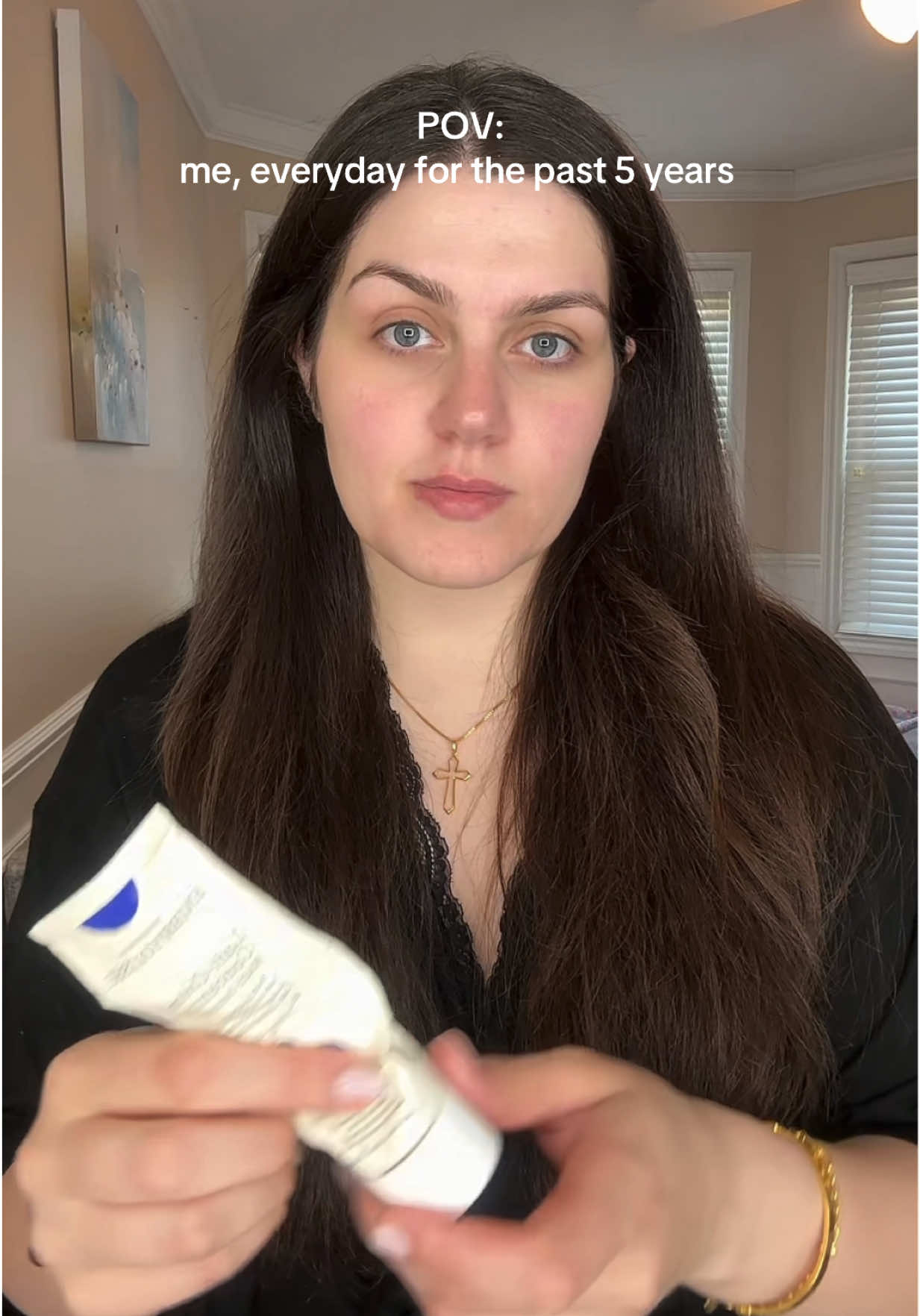 TikTok post by @lifewithlubna for Embryolisse USA. Caption reads: POV: me, everyday for over 5+ years. My favorite....