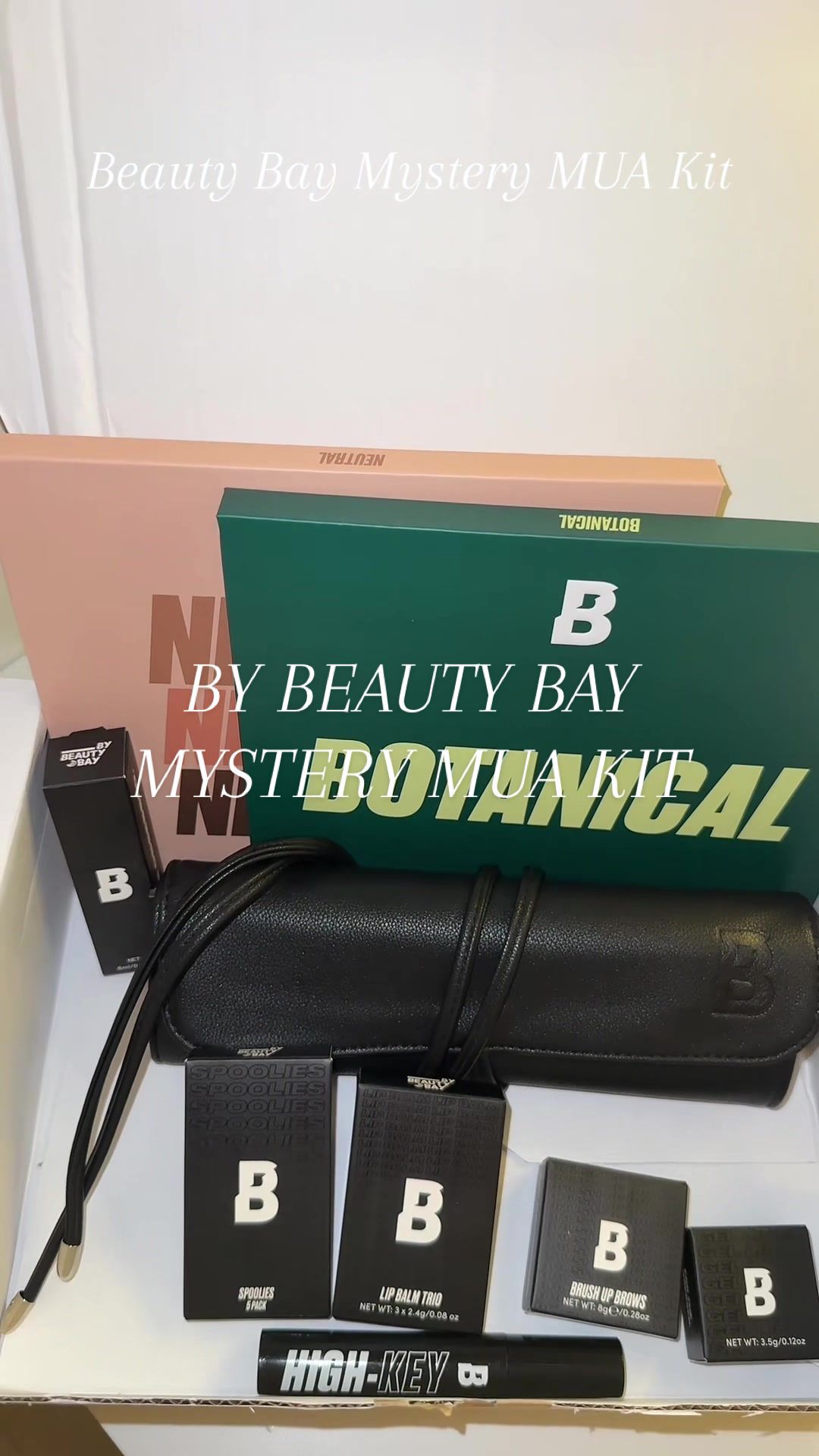 TikTok post by @klb.cosmetics for Beauty Bay. Caption reads: [...] good products in this mystery box!! @BEAUTY....