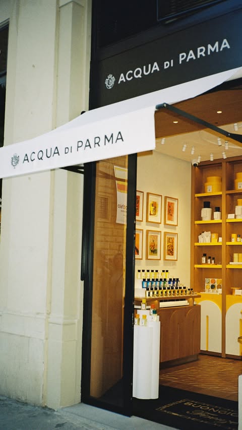 Instagram post by @miguellviana for Acqua di Parma. Caption reads: Stepping into @acquadiparma Firenze Buongiorno,....