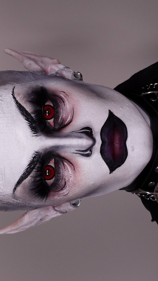 Instagram post by @byhazelj for Mehron Makeup. Caption reads: Halloween Makeup day 13/31: done ✔️ 

*some....