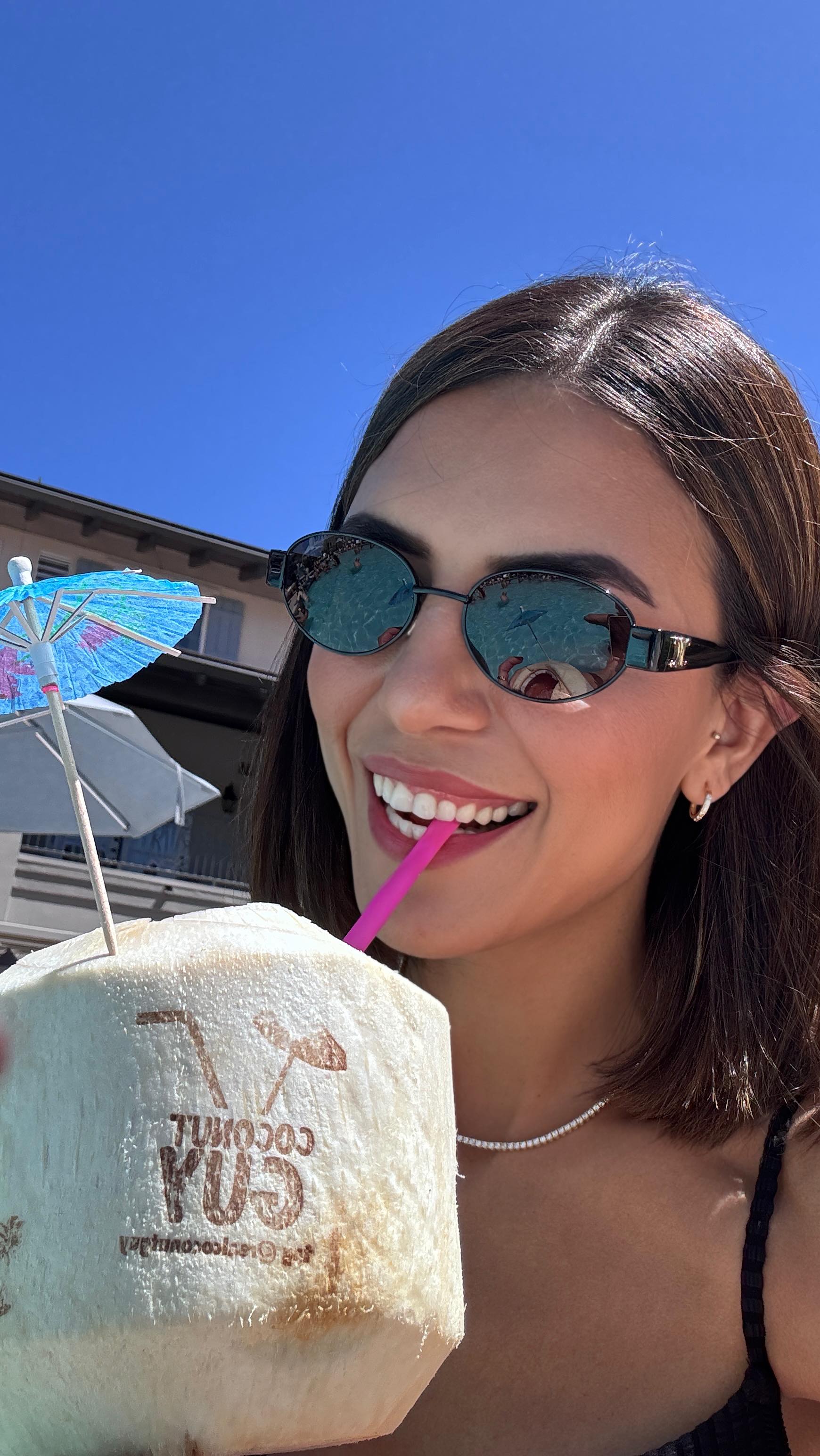 Instagram post by @dilekstudzinski for Visit California. Caption reads: This is your sign to hit up the pool parties at....
