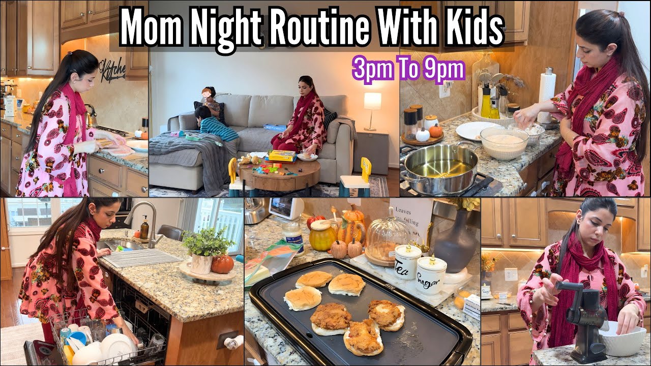 YouTube post by @Nageenlifestyle for ana luisa. Caption reads: Pakistani Mom NIGHT ROUTINE With Kids/ Mom life in....