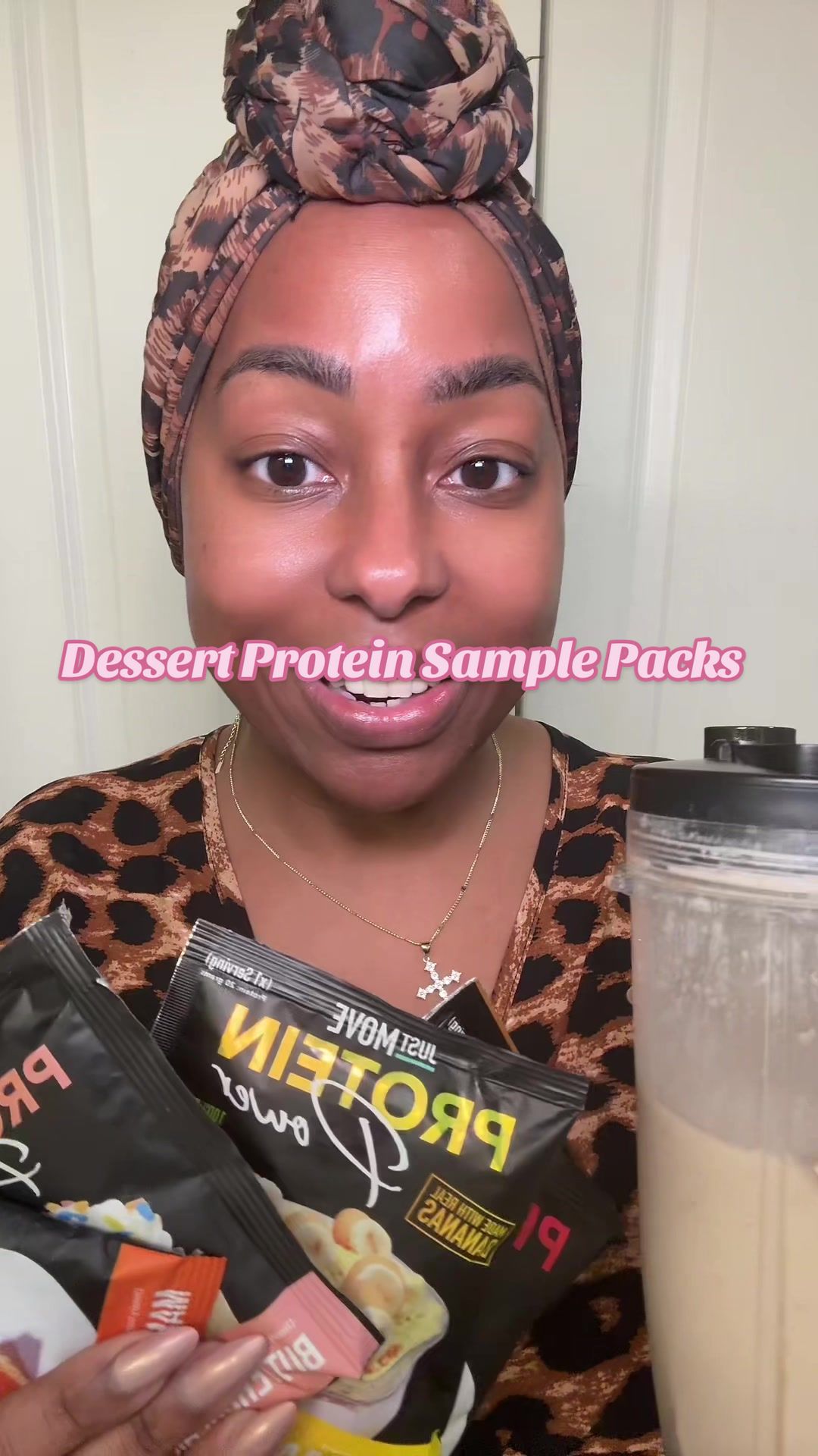 TikTok post by @korilovestoshop for Just Move Supplements. Caption reads: [...] guilt-free dessert daily. @Just Move....