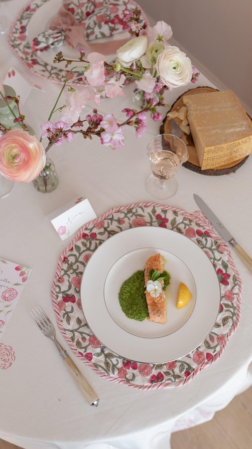 Instagram post by @rosannafalconer for Parmigiano Reggiano. Caption reads: I’ve hosted over 100 dinner parties since 2017 and....