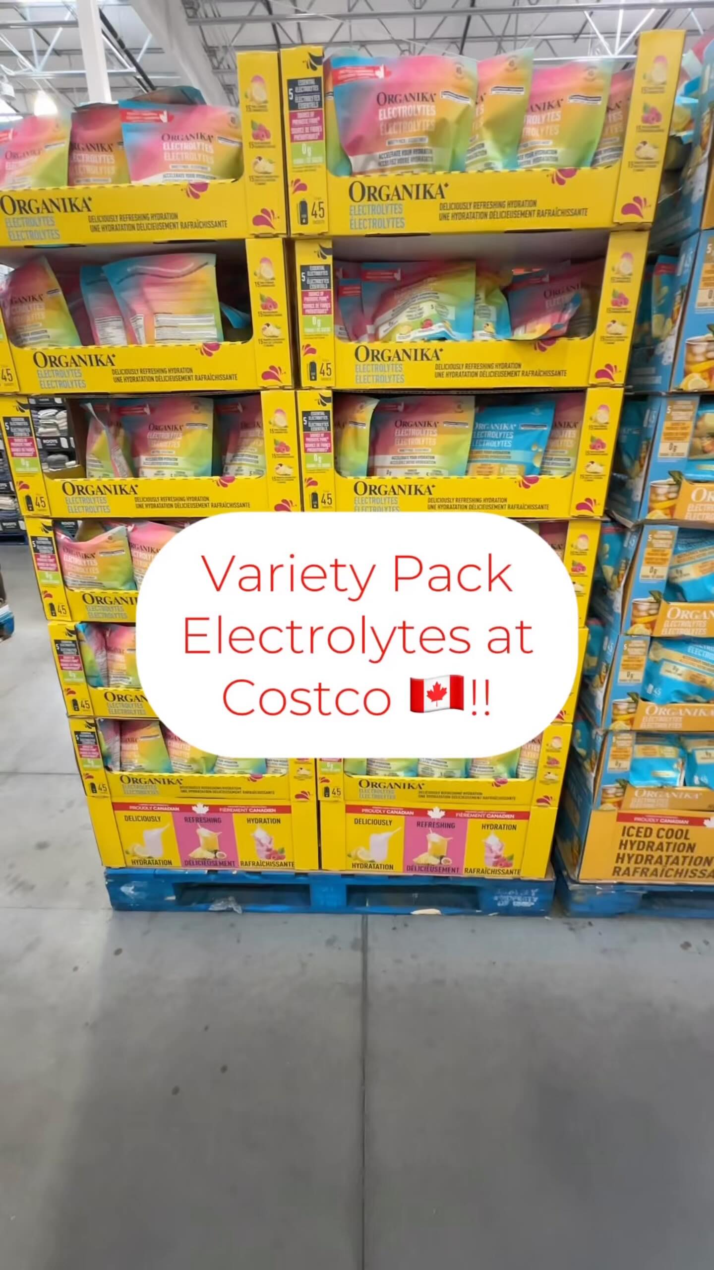 Instagram post by @costcofindscanada for Organika. Caption reads: 🚨STAY HYDRATED WITH ORGANIKA
‌
🏃‍♀️....