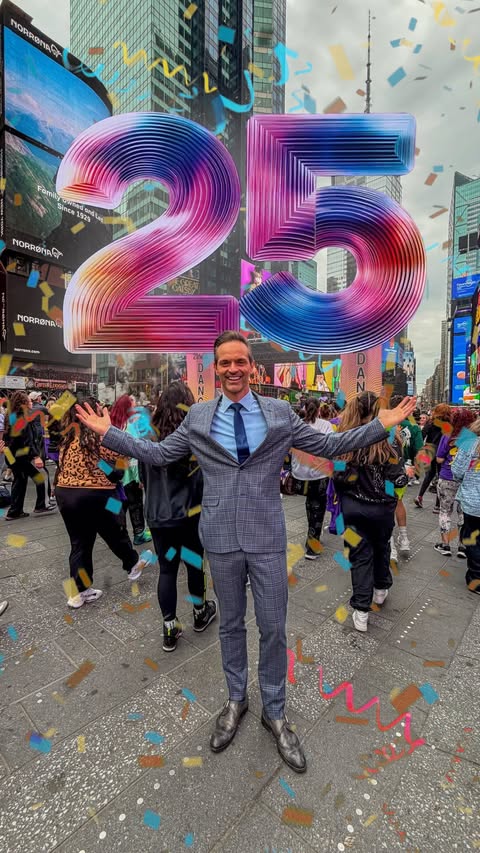 Instagram post by @nickkosir for Zumba. Caption reads: [...] at the 25th birthday celebration of Zumba -....