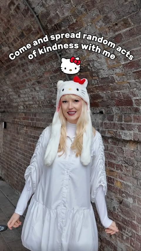 Instagram post by @victoria_clay for Hello Kitty. Caption reads: To celebrate Hello Kitty’s, Hello Kindness....