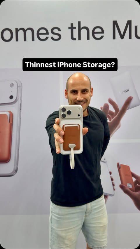 Instagram post by @appledsign for Lexar. Caption reads: [...] SSD ever made for iPhone! Meet the Lexar....