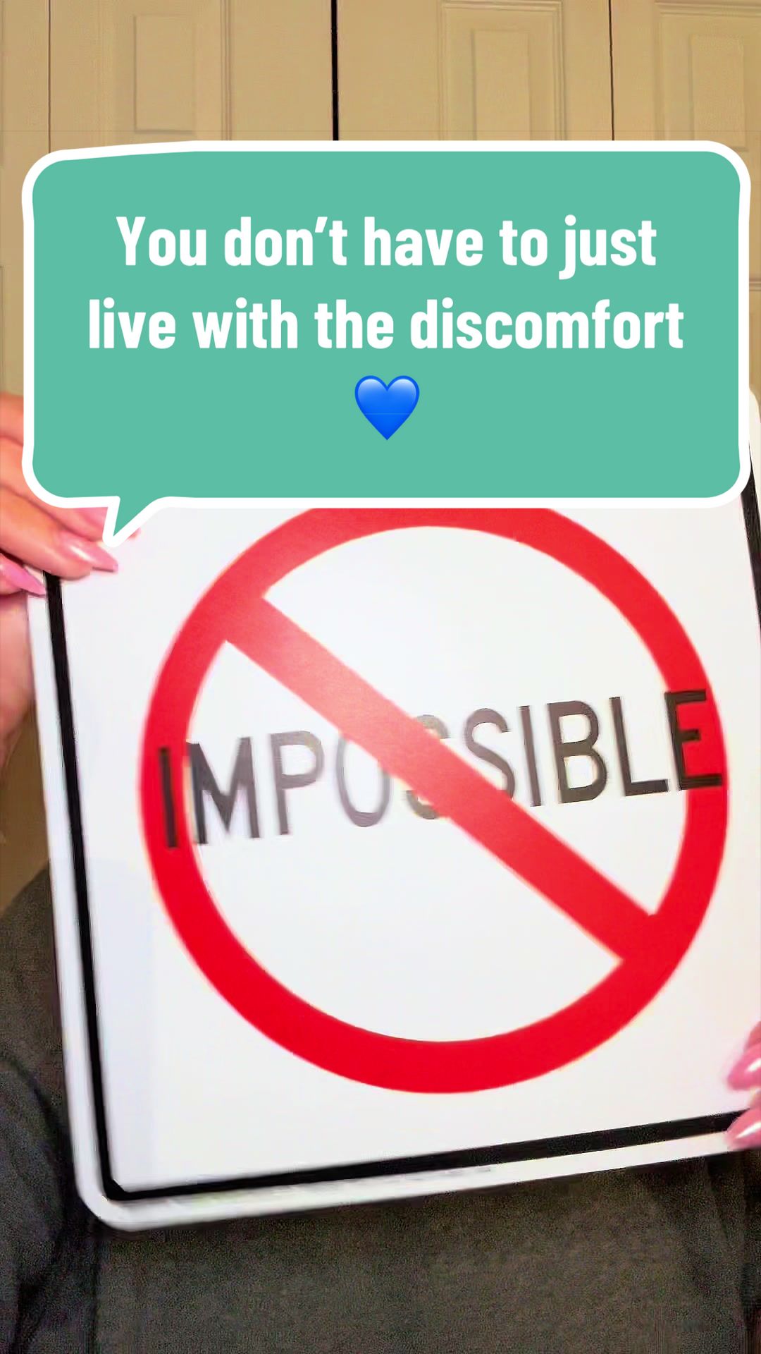 TikTok post by @holly_halina for Migrastil. Caption reads: [...] that discomfort can make a difference.....
