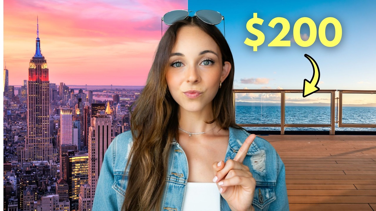 YouTube post by @wanderlustalley for Musicbed. Caption reads: What I Spend Living in NYC vs Cruise (NOT What I....