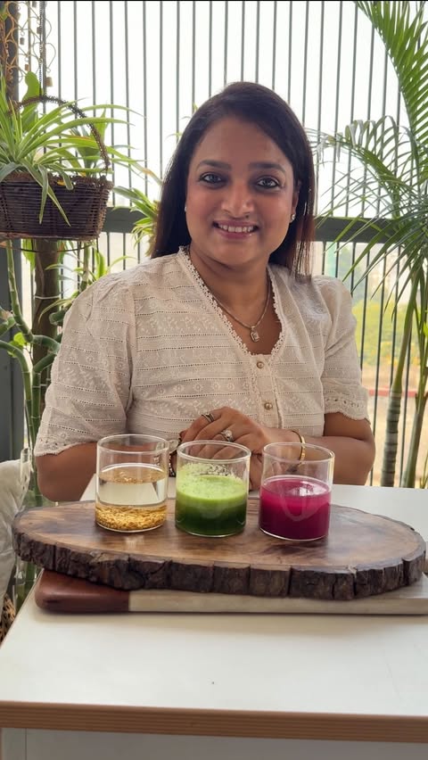 Instagram post by @deliciousbygarima for Kapiva. Caption reads: 💯Sugar ka No. 1 Supplement* Dia Free Juice, ab....