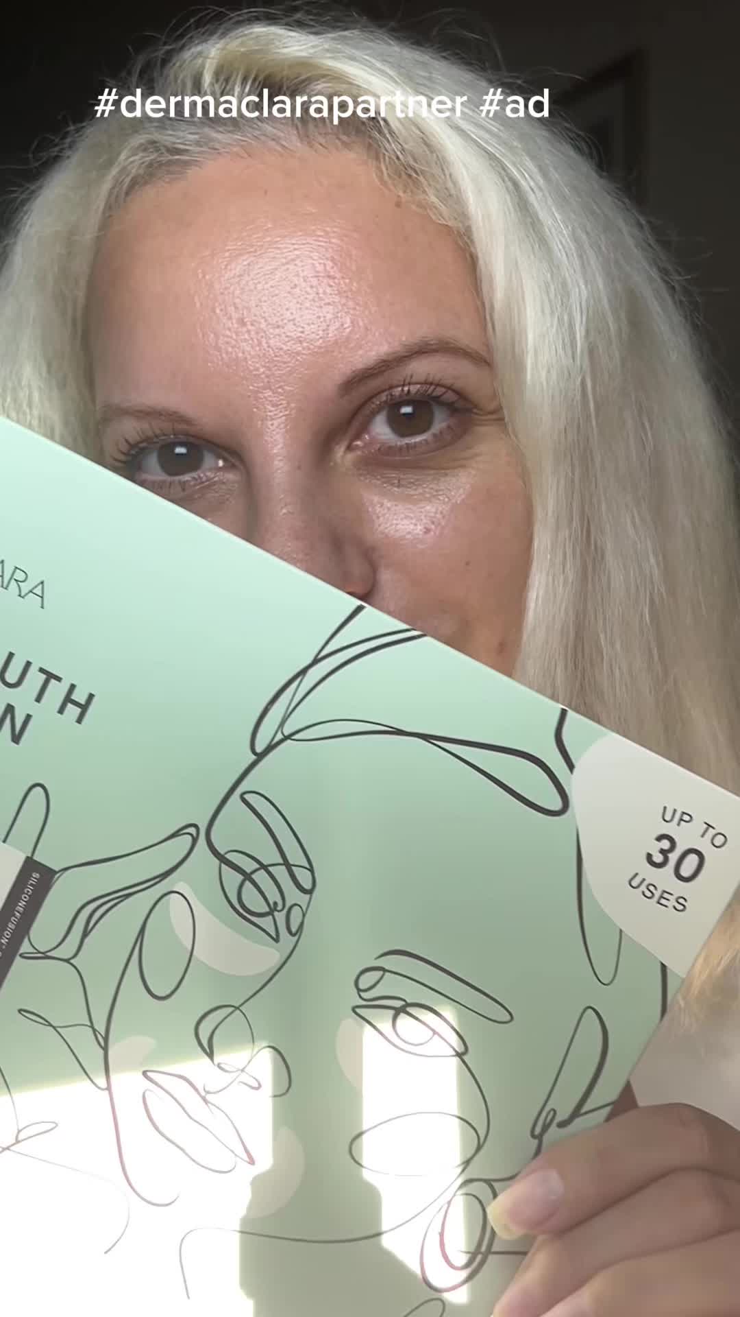 TikTok post by @welcome.usa3 for Dermaclara. Caption reads: [...] and wrinkles? 👀✨ I’ve been loving my....