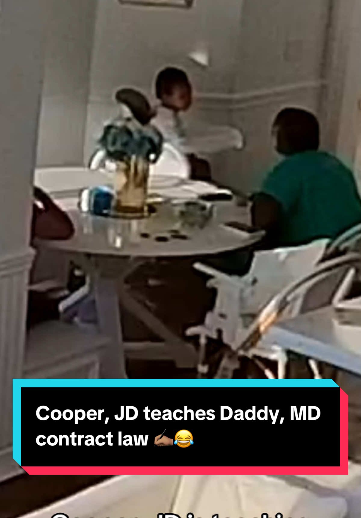 TikTok post by @janylsmithesq for ADT. Caption reads: Contract law today, potty training tomorrow… 😂....